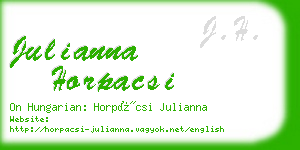 julianna horpacsi business card